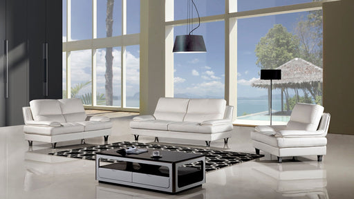 American Eagle Furniture - EK-B109 White Genuine Leather 2 Piece Sofa Set - EK-B109-W - SL - GreatFurnitureDeal