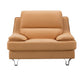 American Eagle Furniture - EK-B109 Yellow Genuine Leather Chair - EK-B109-YO-CHR - GreatFurnitureDeal