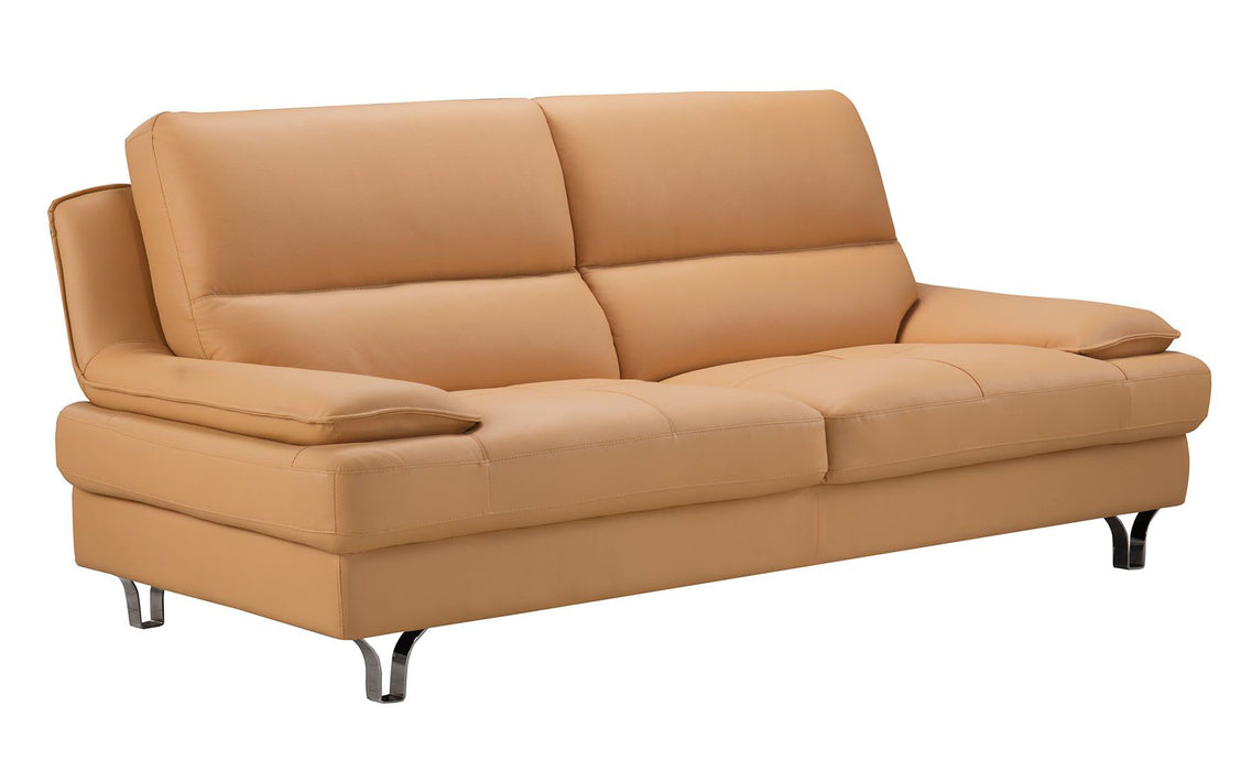 American Eagle Furniture - EK-B109 Yellow Genuine Leather Sofa - EK-B109-YO-SF - GreatFurnitureDeal