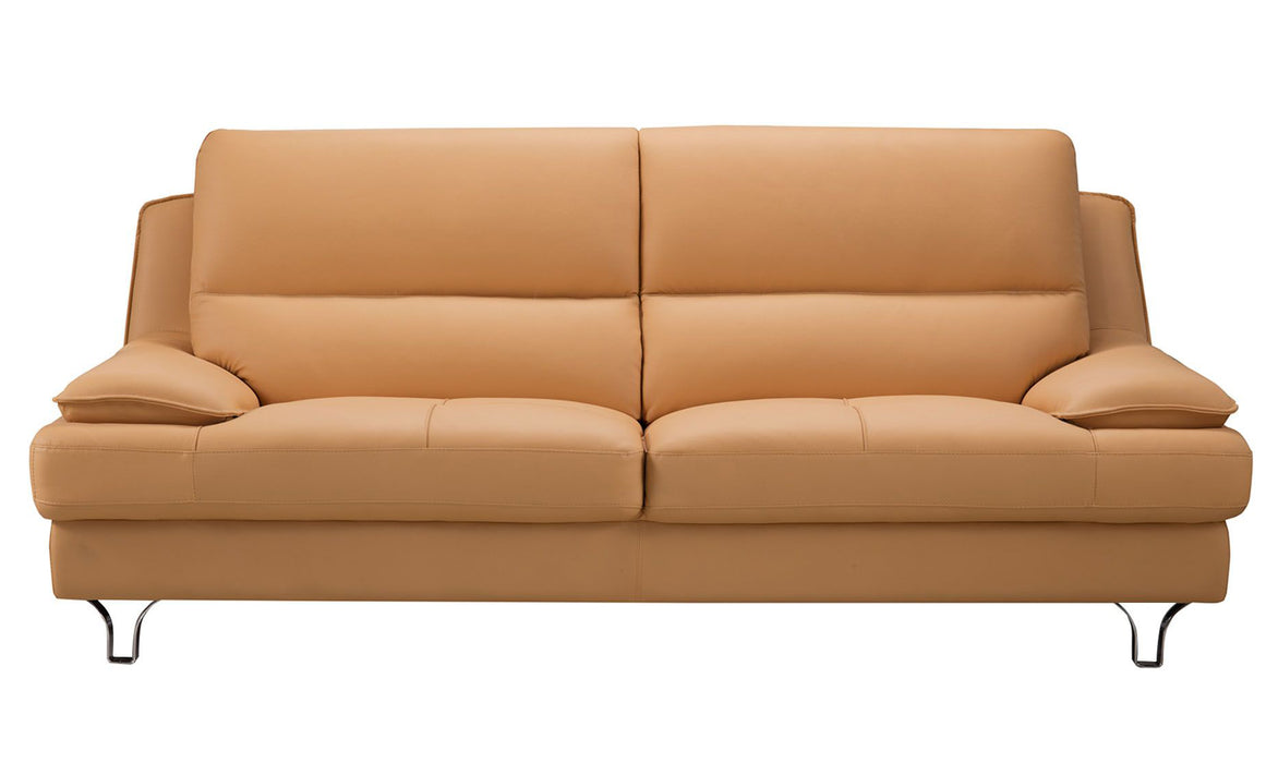 American Eagle Furniture - EK-B109 Yellow Genuine Leather Sofa - EK-B109-YO-SF - GreatFurnitureDeal