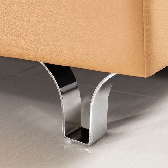 American Eagle Furniture - EK-B109 Yellow Genuine Leather Chair - EK-B109-YO-CHR