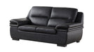 American Eagle Furniture - EK-B113 Black Genuine Leather 2 Piece Sofa Set - EK-B113-BK - SL - GreatFurnitureDeal