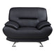 American Eagle Furniture - EK-B118 Black Genuine Leather Chair - EK-B118-BK-CHR - GreatFurnitureDeal