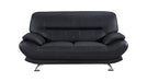 American Eagle Furniture - EK-B118 Black Genuine Leather 3 Piece Living Room Set - EK-B118-BK - SLC - GreatFurnitureDeal