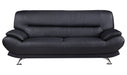 American Eagle Furniture - EK-B118 Black Genuine Leather Sofa - EK-B118-BK-SF - GreatFurnitureDeal