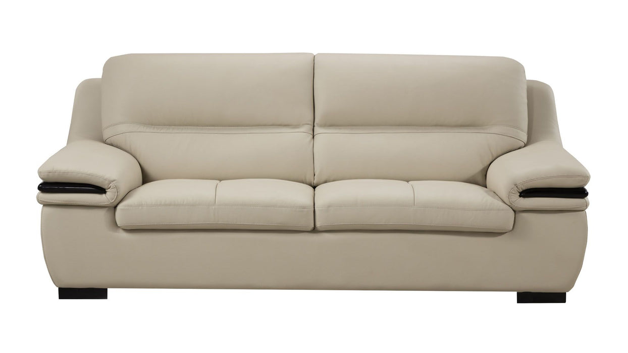 American Eagle Furniture - EK-B113 Light Gray Genuine Leather 2 Piece Sofa Set - EK-B113-LG - SL - GreatFurnitureDeal