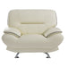 American Eagle Furniture - EK-B118 Ivory Genuine Leather Chair - EK-B118-IV-CHR - GreatFurnitureDeal