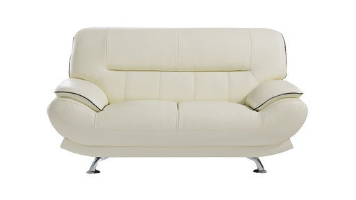 American Eagle Furniture - EK-B118 Ivory Genuine Leather 2 Piece Sofa Set - EK-B118-IV- SL - GreatFurnitureDeal