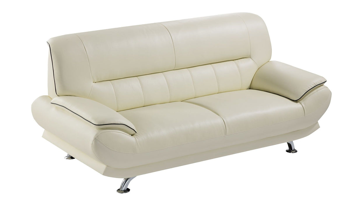 American Eagle Furniture - EK-B118 Ivory Genuine Leather 2 Piece Sofa Set - EK-B118-IV- SL - GreatFurnitureDeal