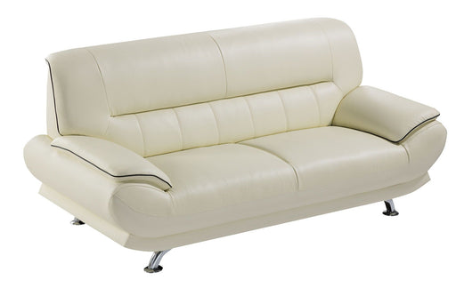 American Eagle Furniture - EK-B118 Ivory Genuine Leather Sofa - EK-B118-IV-SF - GreatFurnitureDeal
