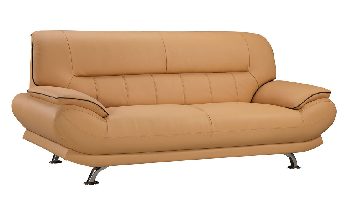 American Eagle Furniture - EK-B118 Yellow Genuine Leather Sofa - EK-B118-YO-SF - GreatFurnitureDeal