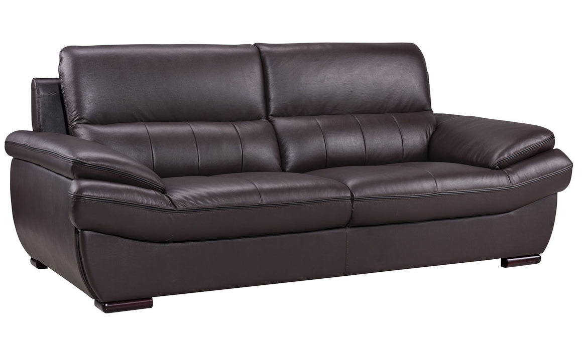 American Eagle Furniture - EK-B305 Dark Chocolate Genuine Leather Sofa - EK-B305-DC-SF