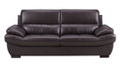 American Eagle Furniture - EK-B305 Dark Chocolate Genuine Leather 3 Piece Living Room Set - EK-B305-DC- SLC - GreatFurnitureDeal