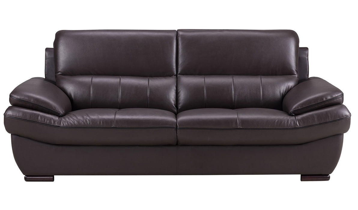 American Eagle Furniture - EK-B305 Dark Chocolate Genuine Leather Sofa - EK-B305-DC-SF - GreatFurnitureDeal