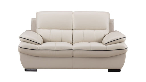 American Eagle Furniture - EK-B305 Light Gray Genuine Leather 2 Piece Sofa Set - EK-B305-LG.BK- SL - GreatFurnitureDeal