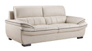 American Eagle Furniture - EK-B305 Light Gray Genuine Leather 3 Piece Living Room Set - EK-B305-LG.BK- SLC - GreatFurnitureDeal