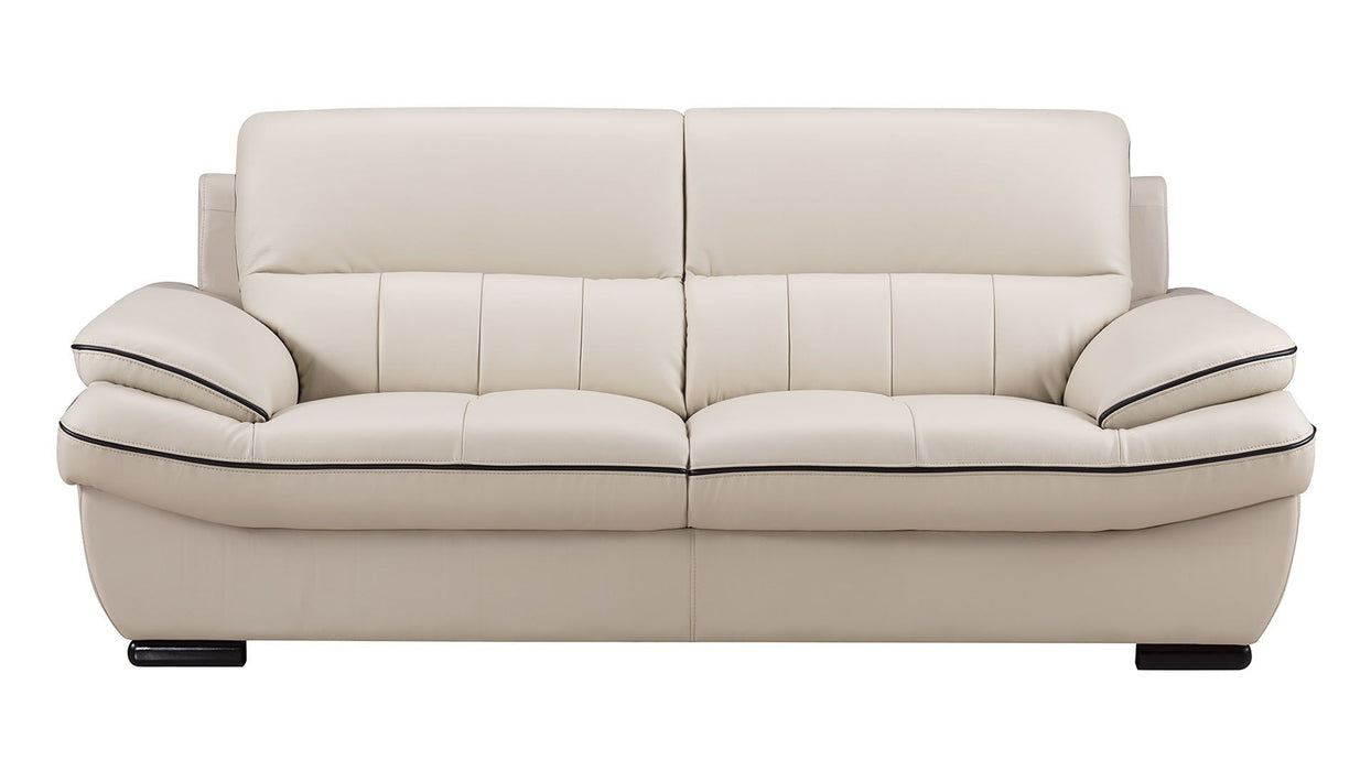 American Eagle Furniture - EK-B305 Light Gray Genuine Leather 2 Piece Sofa Set - EK-B305-LG.BK- SL - GreatFurnitureDeal