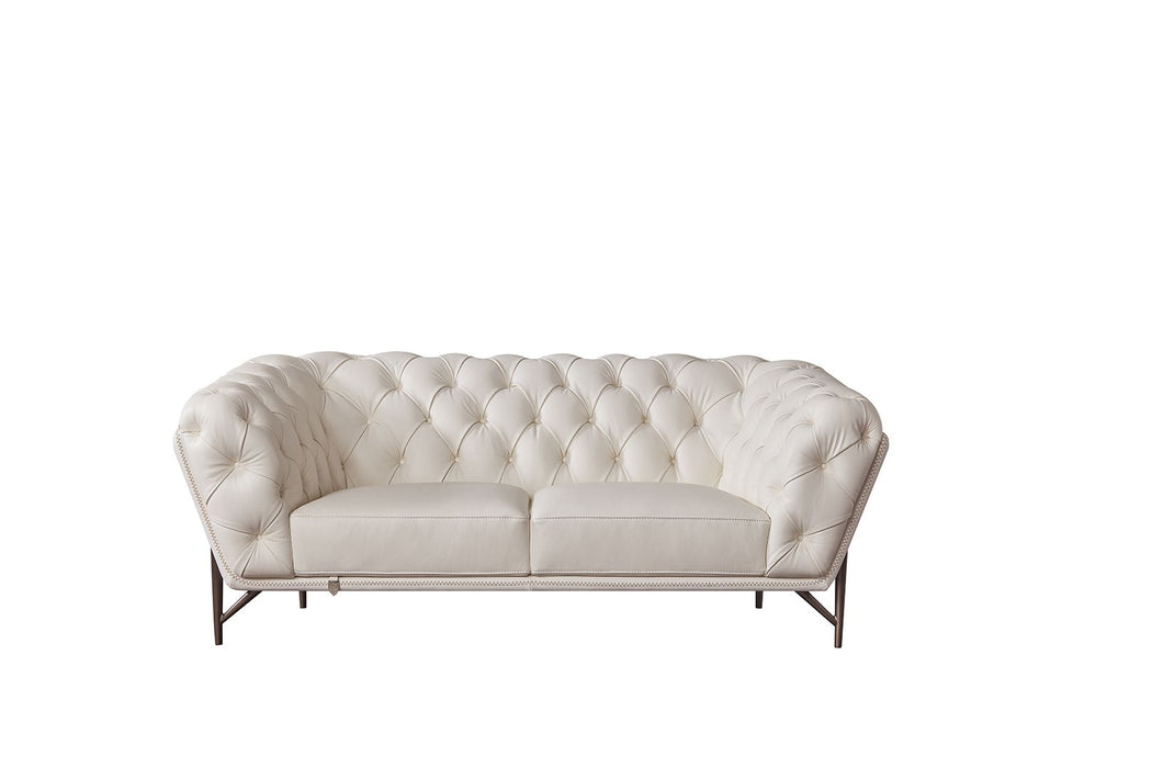 American Eagle Furniture - EK9608 White Leather 3 Piece Sofa Set - EK9608-CRM.TPE-SL - GreatFurnitureDeal