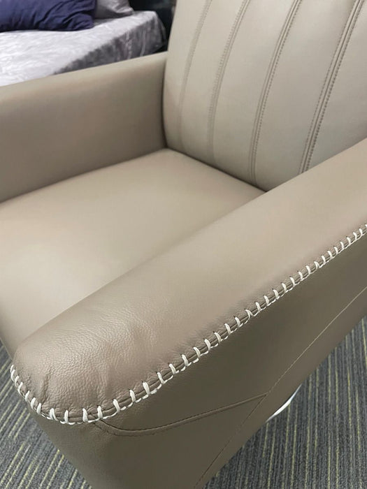 American Eagle Furniture - EK-CH538 Dark Tan Genuine Leather Swivel Chair - EK-CH538-DT
