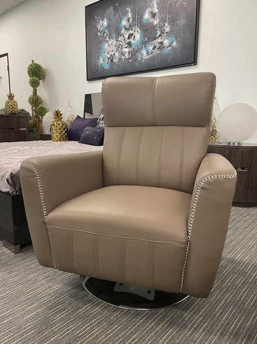 American Eagle Furniture - EK-CH538 Dark Tan Genuine Leather Swivel Chair - EK-CH538-DT - GreatFurnitureDeal