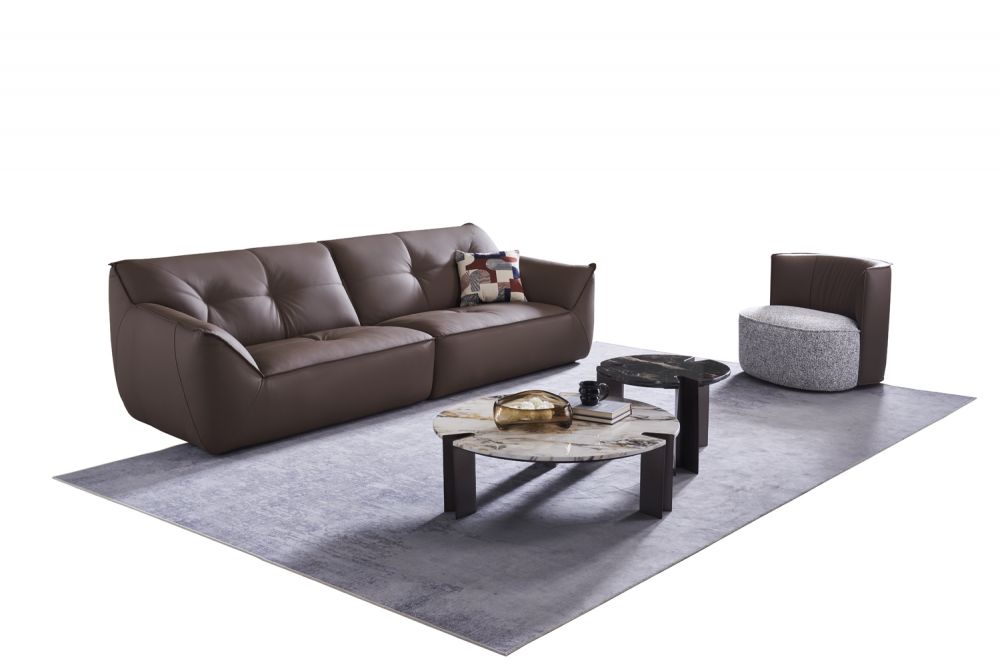 American Eagle Furniture - EK-D01 Genuine Full Leather Extra Long Sofa - EK-D01
