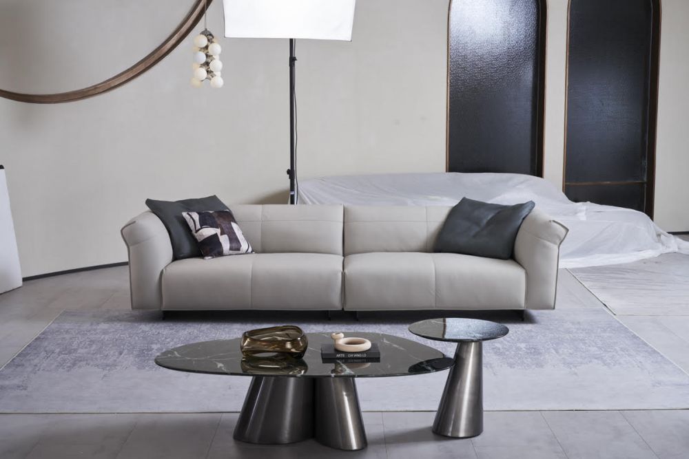 American Eagle Furniture - EK-D03 Genuine Leather Extra Long Sofa - EK-D03