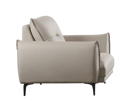 American Eagle Furniture - EK-D835 Ivory Genuine Top Grain Leather Chair - EK-D835-IV-CHR - GreatFurnitureDeal