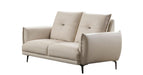 American Eagle Furniture - EK-D835 Ivory Genuine Top Grain Leather Loveseat - EK-D835-IV-LS - GreatFurnitureDeal