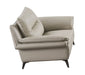 American Eagle Furniture - EK-D836 Light Gray Genuine Top Grain Leather Chair - EK-D836-LG-CHR - GreatFurnitureDeal