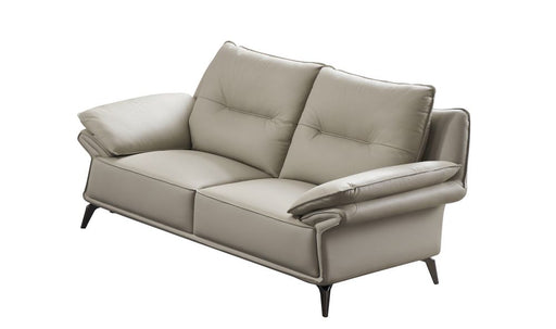 American Eagle Furniture - EK-D836 Light Gray Genuine Top Grain Leather Loveseat - EK-D836-LG-LS - GreatFurnitureDeal
