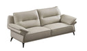 American Eagle Furniture - EK-D836 Light Gray Genuine Top Grain Leather Sofa - EK-D836-LG-SF - GreatFurnitureDeal