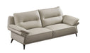 American Eagle Furniture - EK-D836 Light Gray Genuine Top Grain Leather 2 Piece Sofa SET - EK-D836-LG-SL - GreatFurnitureDeal