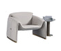 American Eagle Furniture - EK-Y1011 Light Gray Genuine Leather Accent Chair - EK-Y1011-LG - GreatFurnitureDeal