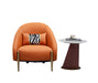 American Eagle Furniture - EK-Y1012 Orange Genuine Leather Accent Chair - EK-Y1012-ORG - GreatFurnitureDeal