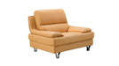 American Eagle Furniture - EK-B109 Yellow Genuine  Leather 3 Piece Living Room Set - EK-B109-YO - SLC - GreatFurnitureDeal