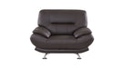 American Eagle Furniture - EK-B118 Dark Chocolate Genuine Leather 3 Piece Living Room Set - EK-B118-DC - SLC - GreatFurnitureDeal
