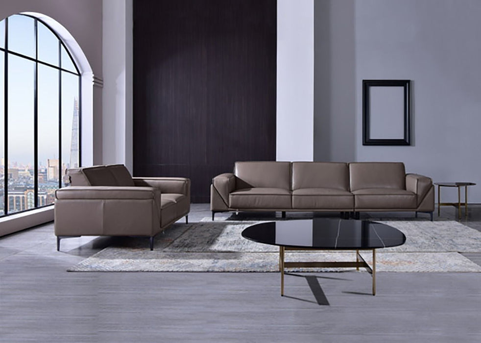 American Eagle Furniture - EK1302 Dark Tan Extra Long Leather Sofa - EK1302-DT-4S