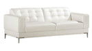 American Eagle Furniture - EK003 White Italian Leather 3 Piece Living Room Set - EK003-W- SLC - GreatFurnitureDeal