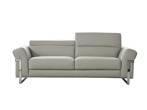 American Eagle Furniture - EK012 Light Gray Italian Leather Sofa - EK012-LG-SF - GreatFurnitureDeal