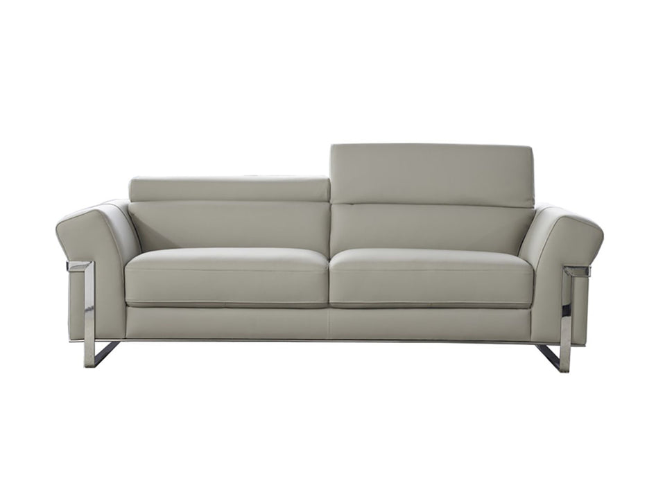 American Eagle Furniture - EK012 Light Gray Italian Leather 2 Piece Sofa SET - EK012-LG-SL - GreatFurnitureDeal