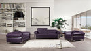 American Eagle Furniture - EK012 Purple Italian Full Leather 2 Piece Sofa Set - EK012-PUR- SL - GreatFurnitureDeal