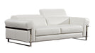 American Eagle Furniture - EK012 White Italian Full  Leather 2 Piece Sofa Set - EK012-W- SL - GreatFurnitureDeal