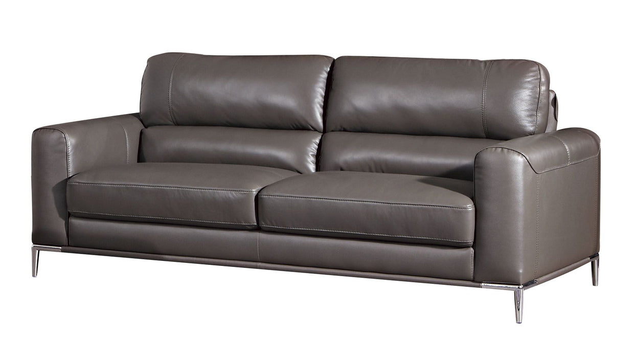 American Eagle Furniture - EK016 Taupe Italian Leather 2 Piece Sofa Set - EK016-TPE - SL - GreatFurnitureDeal
