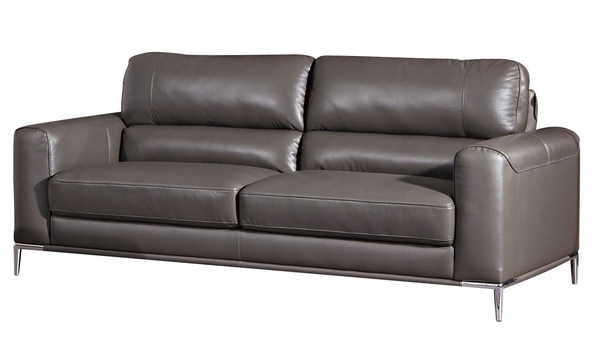 American Eagle Furniture - EK016 Taupe Italian Leather Sofa - EK016-TPE-SF - GreatFurnitureDeal