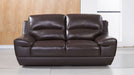 American Eagle Furniture - EK018 Dark Brown Italian Leather 3 Piece Living Room Set - EK018-DB - SLC - GreatFurnitureDeal