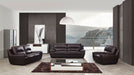 American Eagle Furniture - EK018 Dark Brown Italian Leather 2 Piece Sofa Set - EK018-DB - SL - GreatFurnitureDeal