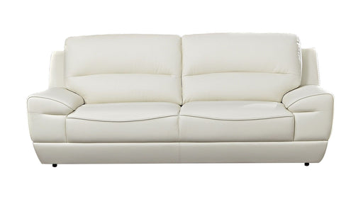 American Eagle Furniture - EK018 White Italian Leather 2 Piece Sofa Set - EK018-W- SL - GreatFurnitureDeal