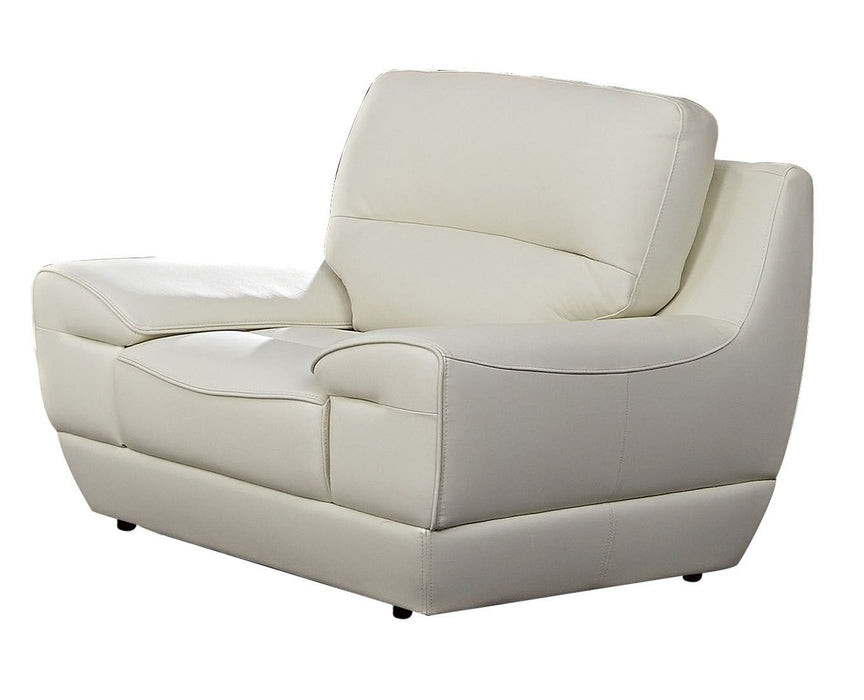 American Eagle Furniture - EK018 White Italian Leather Chair - EK018-W-CHR - GreatFurnitureDeal