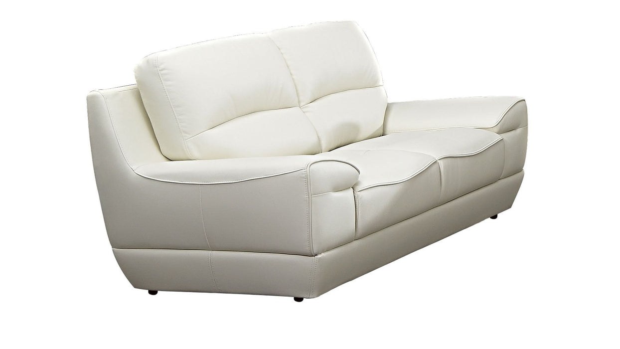 American Eagle Furniture - EK018 White Italian Leather 3 Piece Living Room Set - EK018-W- SLC - GreatFurnitureDeal
