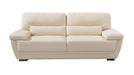 American Eagle Furniture - EK019 Cream Italian Leather 3 Piece Living Room Set - EK019- CRM  SLC - GreatFurnitureDeal